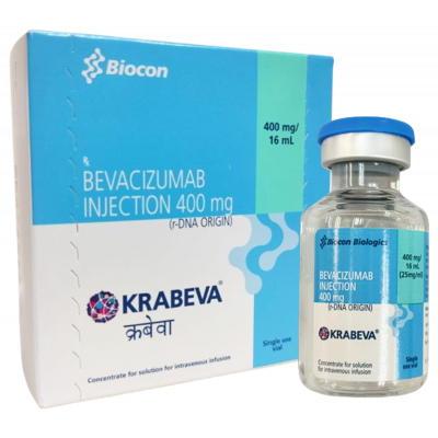 KRABEVA 400 MG / 16 ML ( BEVACIZUMAB ) CONCENTRATE FOR SOLUTION FOR IV INFUSION 16 ML VIAL